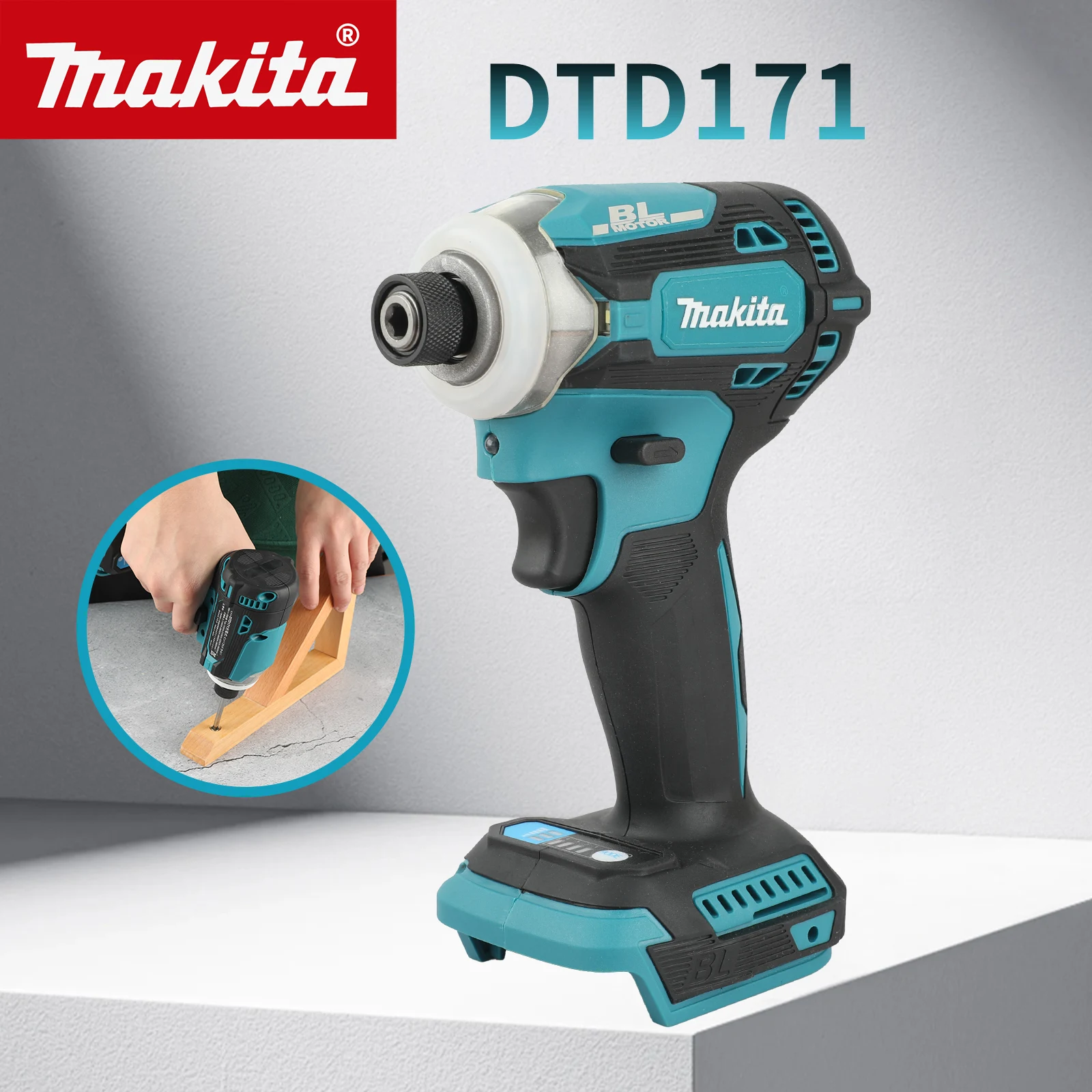 

Бесщеточный аккумуляторный ударный шуруповерт Makita DTD171, электрическая отвертка, электроинструменты, беспроводные дрели для аккумуляторов 18В