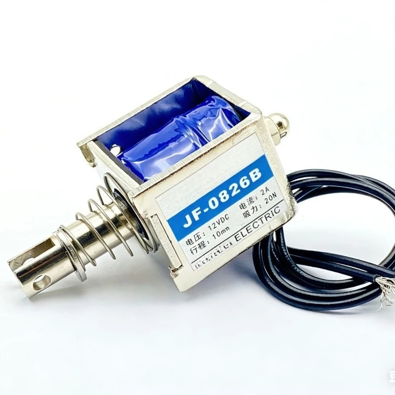 DC 6V 12V 24V Push Pull Through Frame Solenoid JF-0826B Open Frame Electromagnet
