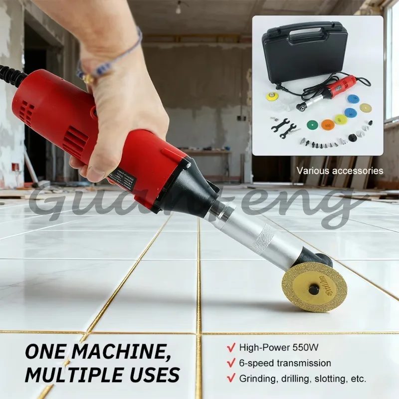 90-Degree Elbow Die Grinder Tool Kit Mold Polisher 550W Multi-Function Rotary Tool for Metal Grinding, Wood Carving, Polishing