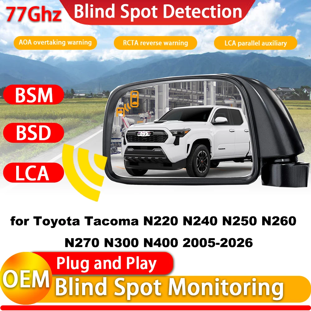 Sistema de Alerta de Punto Ciego y Tráfico Cruzado Trasero (BSM) para Toyota Tacoma N220 N240 N250 N260 N270 N300 N400 2005-2026