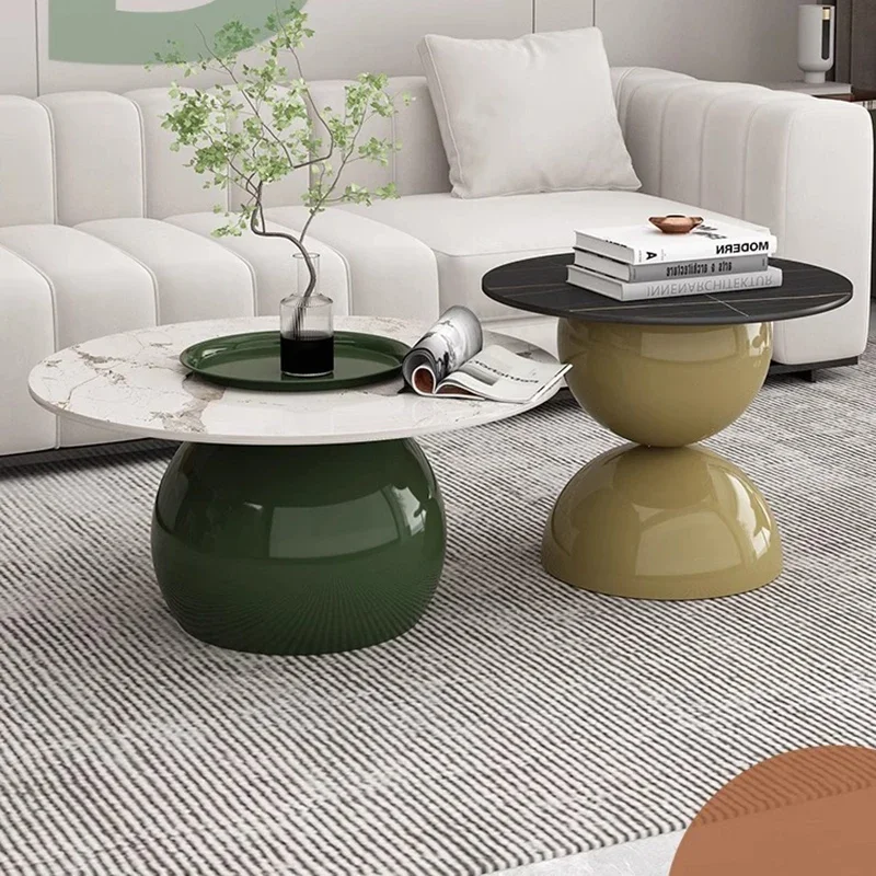 Minimalist Modern Coffee Tables Entryways Designer Luxury Low Coffee Table Hallway Round Mesa De Centro De Sala Home Decorations