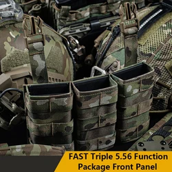 Fast Triple 5.56 Magazine Bag, pannello frontale, accessori per l'espansione della maglia tattica, attrezzatura per la caccia sul campo