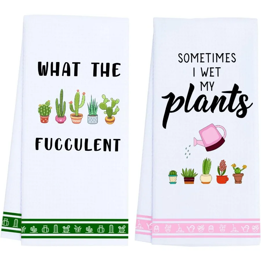 

Funny Kitchen Towels Plant Lover Gifts for n Gardener Plant Lady Mom Gifts Housewarming Friend Birthday Gift Succulent Cactus P