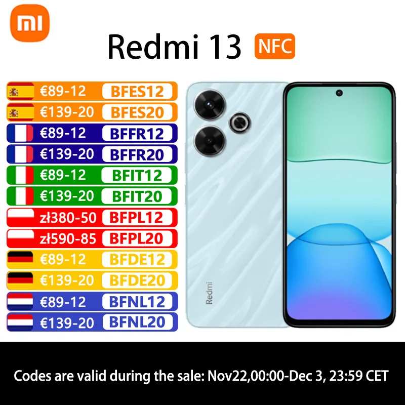 Xiaomi Redmi 13 smart phones MediaTek Helio G91-Ultra 108MP 5030mAh camera 33W fast charging 90Hz screen Global version