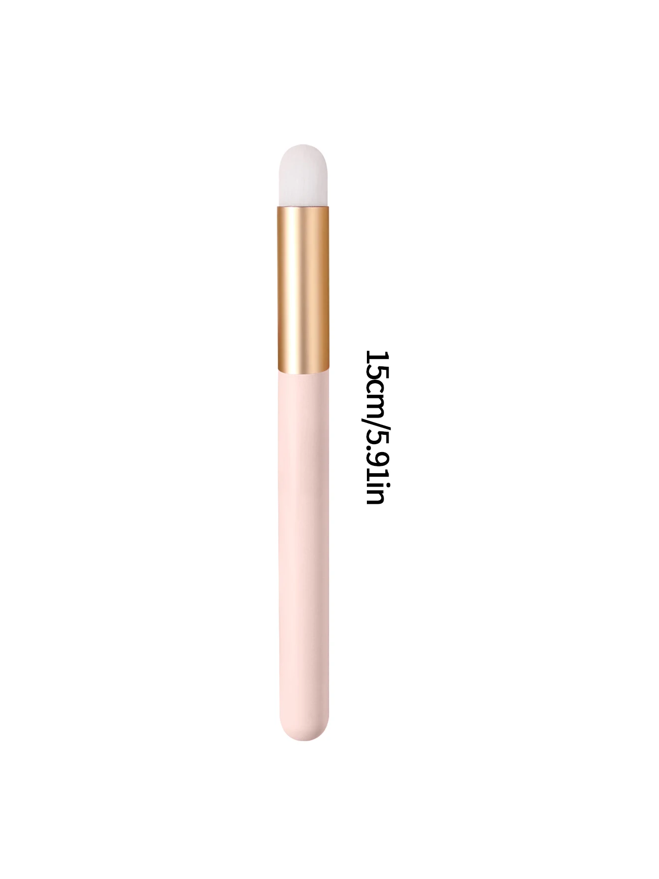 New Arrival 1PC Soft Round Tip Concealer Brush, Pink Long Handle Sponge Head Brush for Seamless Spot Under Eye Concealing Makeup