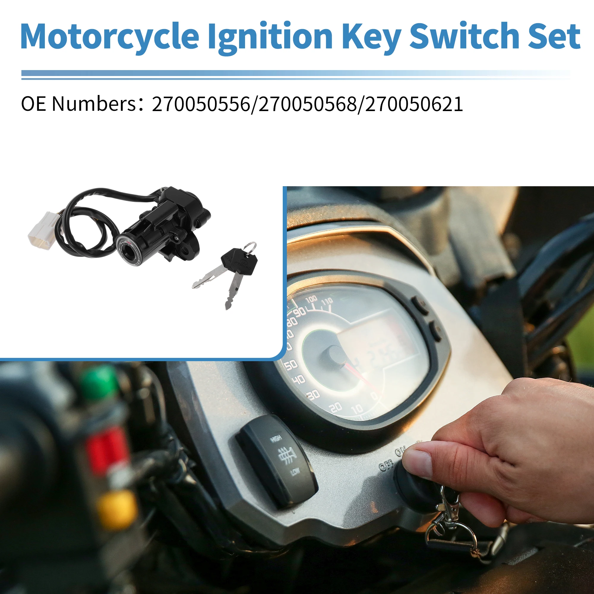 

UXCELL Ignition Key Switch Ignition Switch Lock Set No.270050556 for Kawasaki ZX1000 Ninja 1000 1 Set