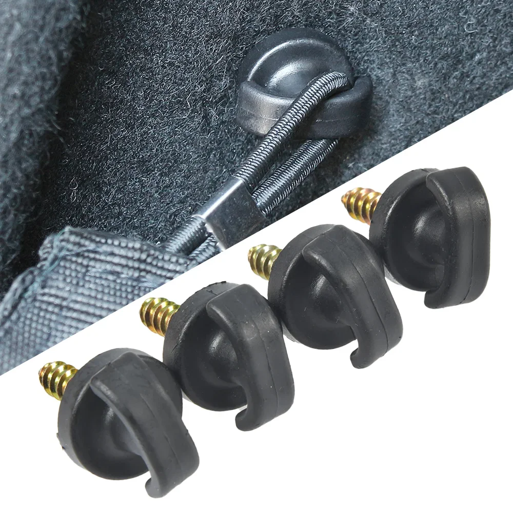 4 Pcs Universal Car Rear Trunk Envelope Cargo Net Tie Down Hook Ring Loop Hanging Stuff for Car