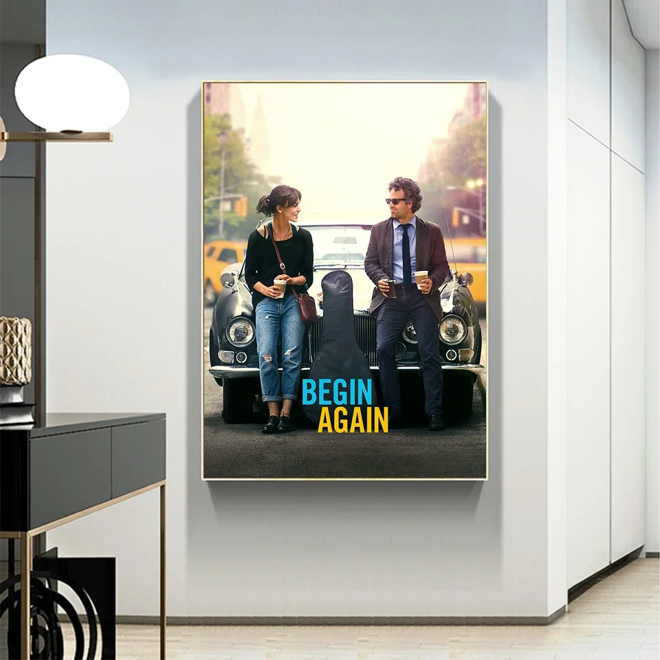 Begin Again Movie Poster Wall Decor Canvas Art Silk Prints For Cafe Dormitory Gril Room Decoration Painting Gift