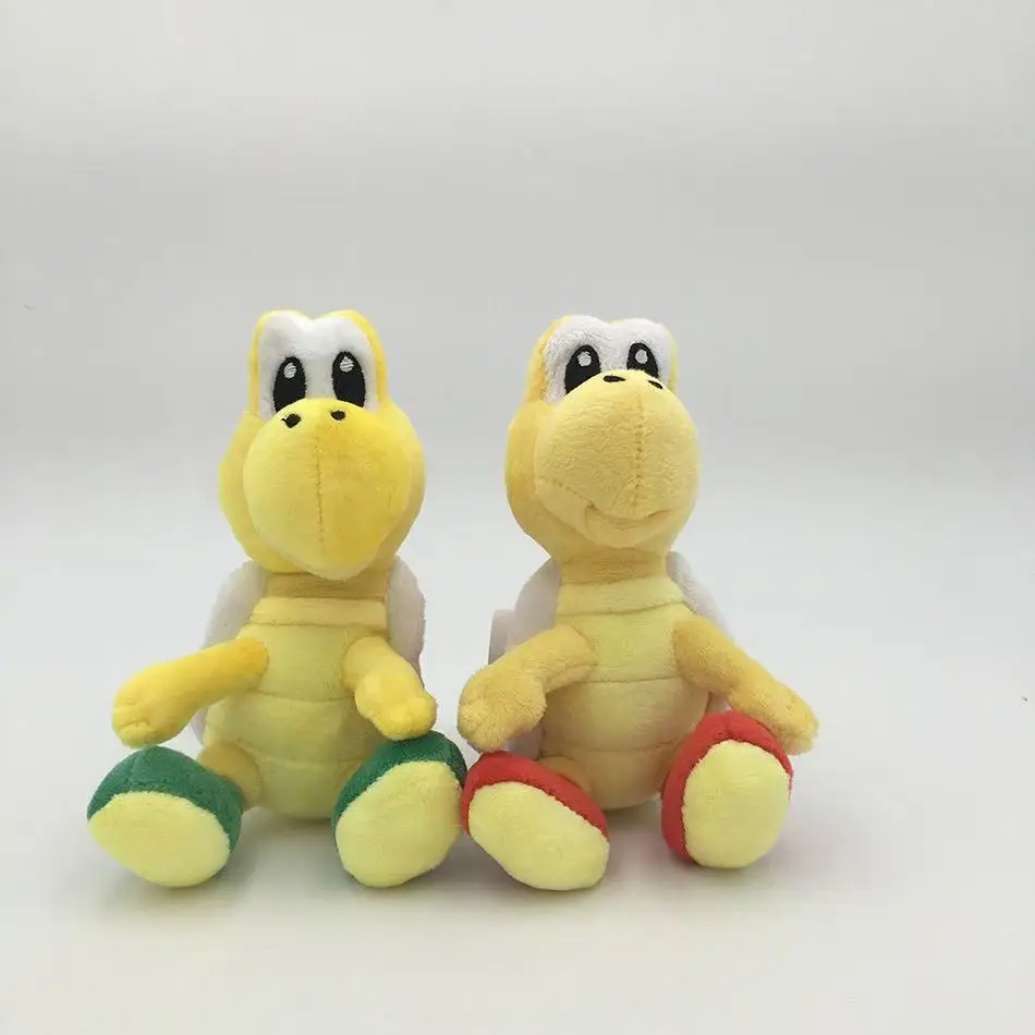 Peluche de Mario Koopa Troopa de 15 cm - Tortuga Verde y Roja Sentada Pequeña, Muñeco de Peluche Koopa Paratroopa, Coleccionable de Videojuegos Retro