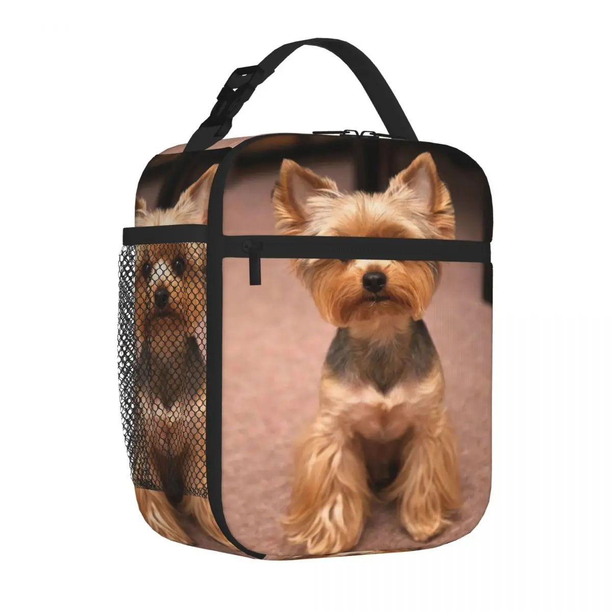 Hot Sale Yorkshire Terrier Compact Style Meal Bag Daily Outdoor Food Tote Bag
