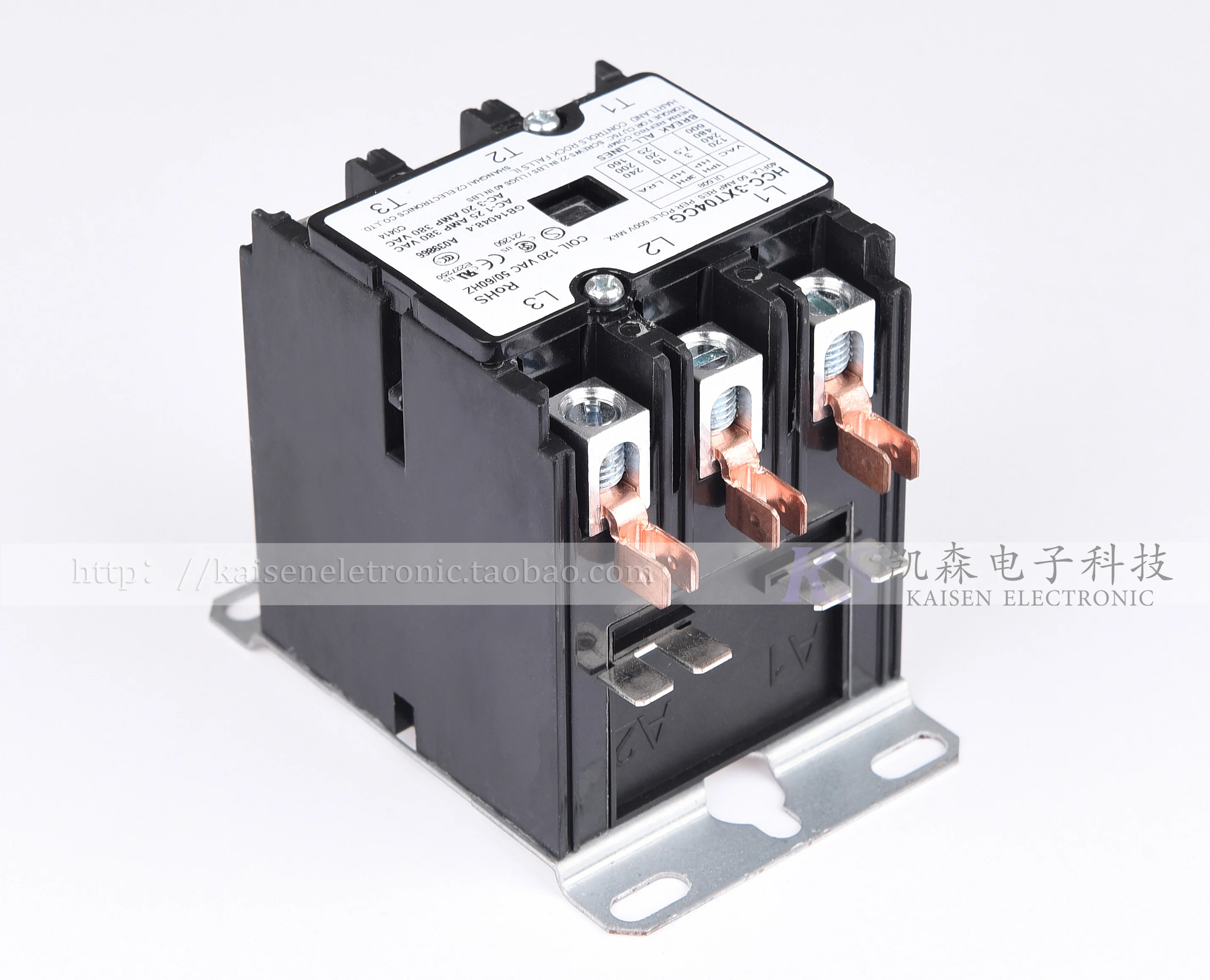 

High-load three-phase AC contactor HC-3XT04CG 120V 40A for HOBART dishwashers