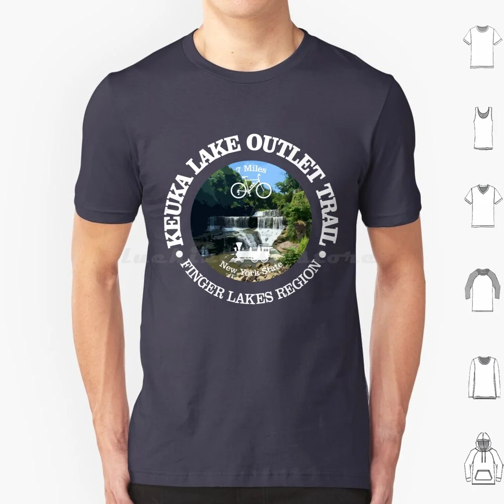 Keuka Lake Outlet Trail ( Cycling C ) T Shirt 6Xl Cotton Cool Tee Keuka Lake Keuka Lake Outlet Trail New York New York Cycling