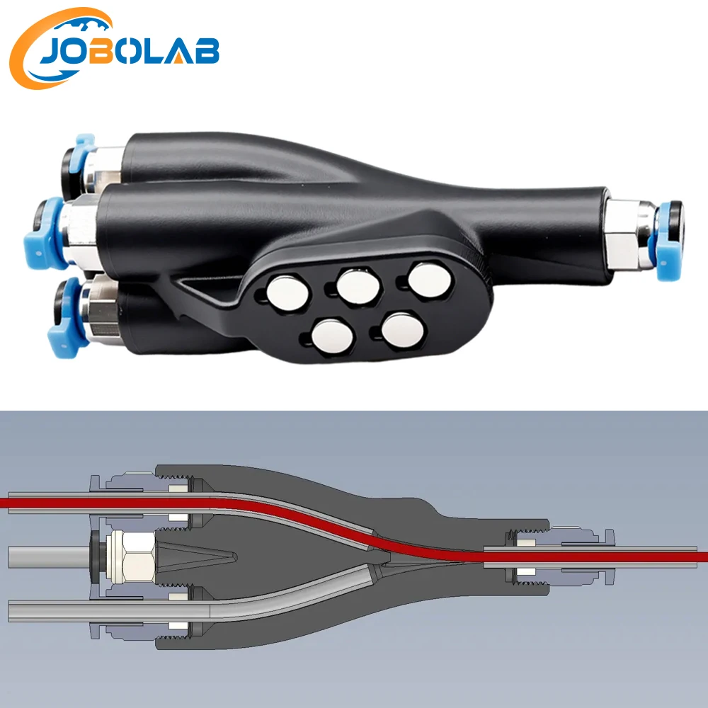 ل Bambu Lab A1/P1/X1/P2/X1E 4-in-1 PTFE محول ملحقات الطابعة ثلاثية الأبعاد AMS 2 في 1 أنابيب ECAS04 موصلات أجزاء