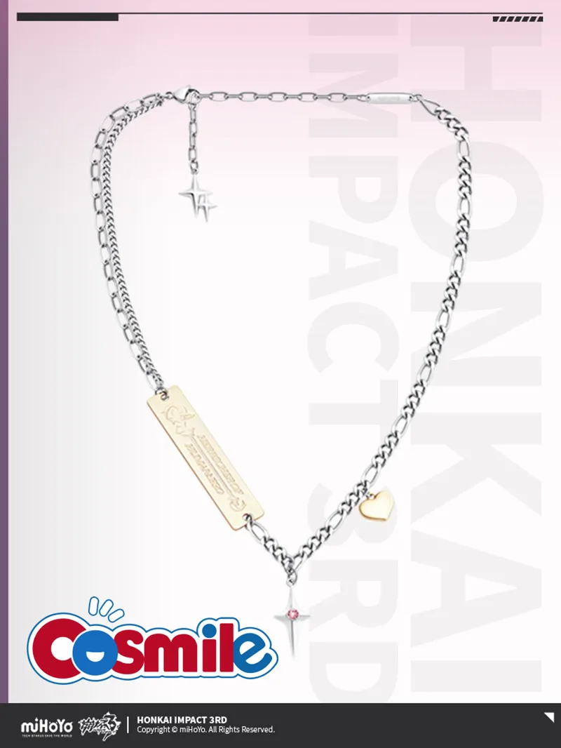 

Cosmile Anime Honkai Impact 3rd Elysia Necklace Women Men Pendant Jewelry Game Cosplay Cute Lovely C