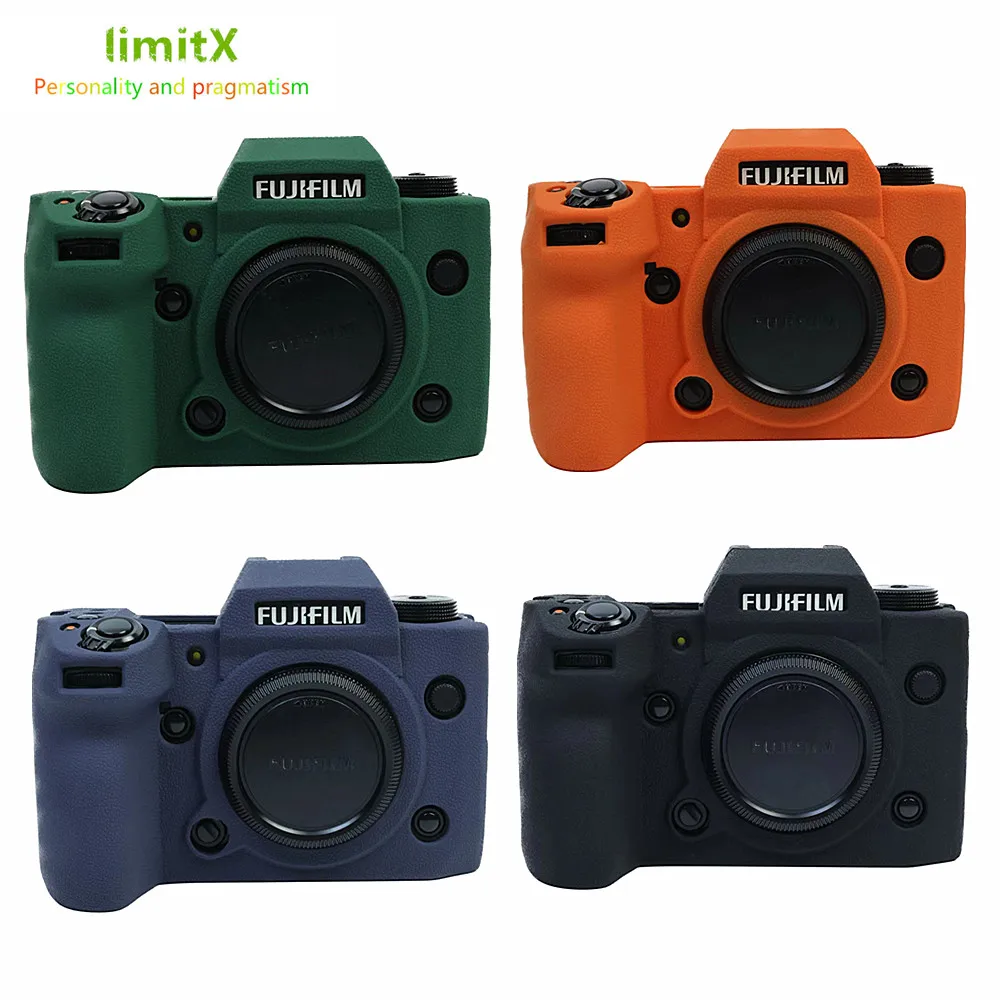 XH2 XH2s Soft Silicone Armor Skin Case Protective Body Cover Camera Bag Anti-skid Texture Design For Fujifilm X-H2 X-H2s