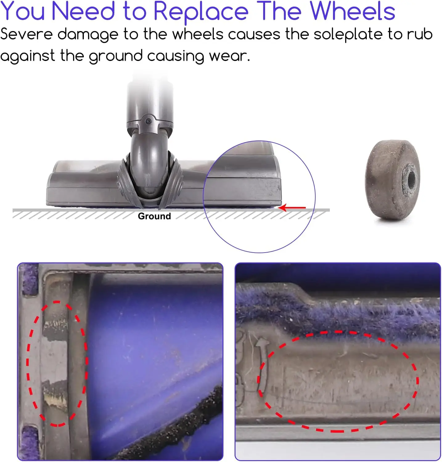 Set di accessori per Roll Bar con spazzola a rullo per pezzi di ricambio per aspirapolvere Cordless Dyson V6 rispetto alla parte 966821. 0001-01