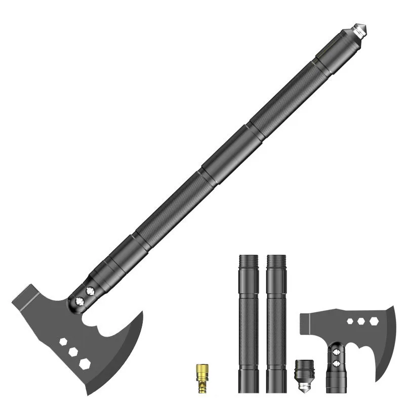 

Outdoor multi-functional axe set aluminum alloy portable folding outdoor tools with safety hammer
