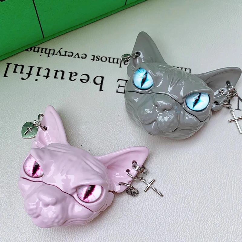 Cute 3D Kitten AirPods Case - Soft Silicone Keychain Cover