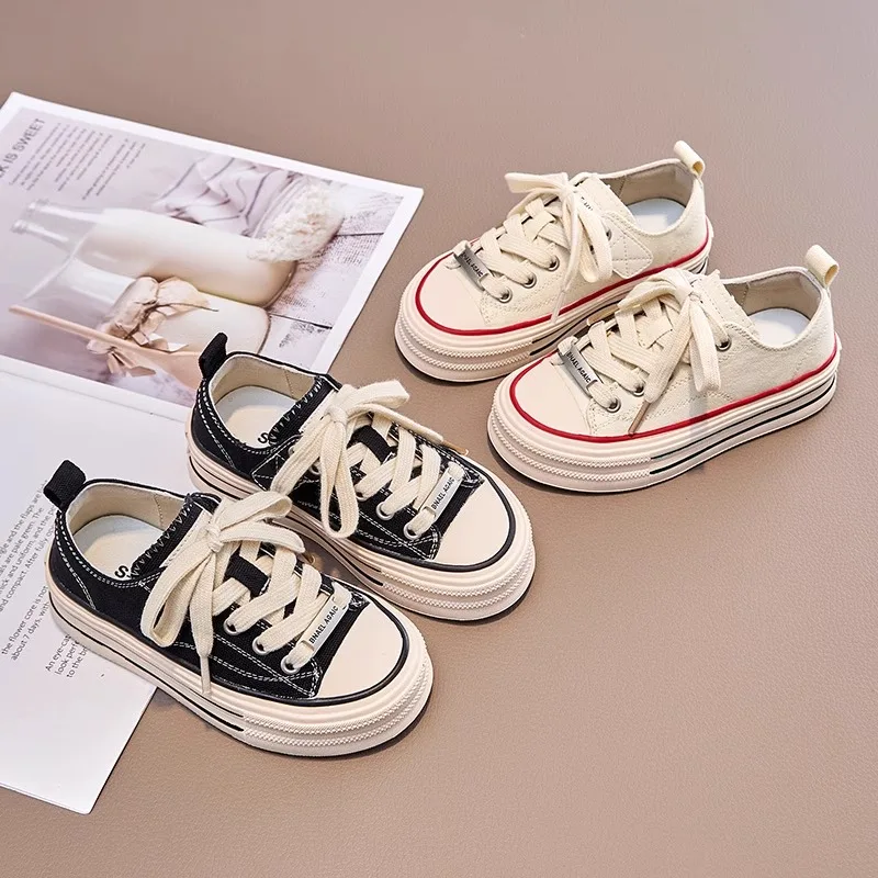 

2025 NEW Boys' and Girls' Fashionable Simple and Popular Breathable Canvas Shoes Sports Rubber Sole Comfortable Shoes