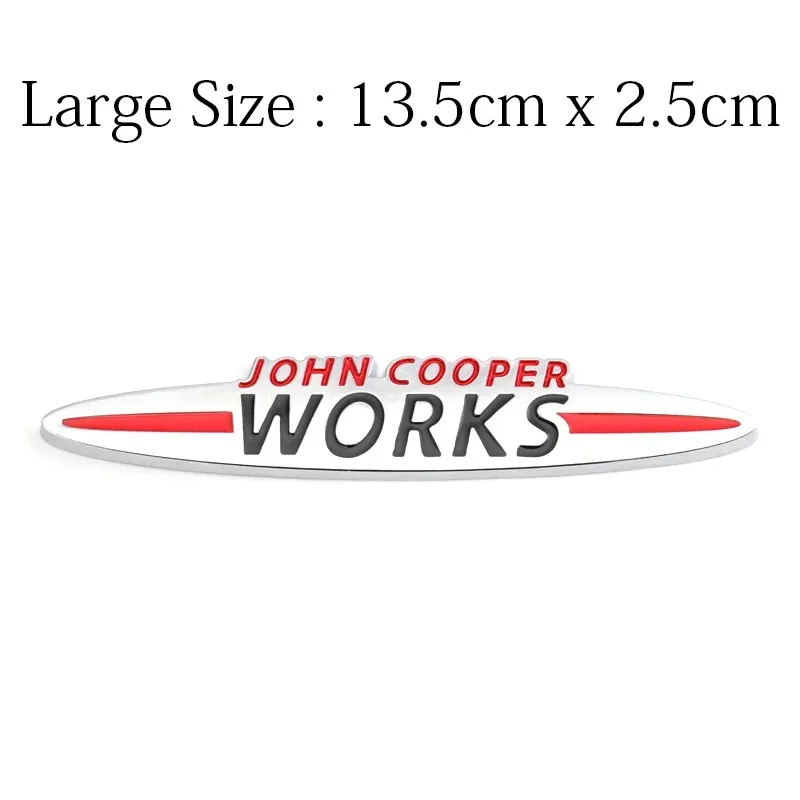John Cooper Works 3D Metal Badge Front Grill Rear Trunk Emblem Sticker Sport Mod Accessories Fit MINI COOPER S F55 F56 R Series