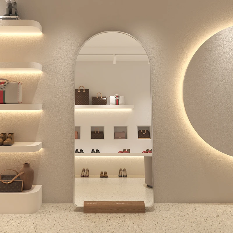 

Nordic clothing store Internet celebrity arched slimming mirror full body full-length beauty fitting mirror floor mirror