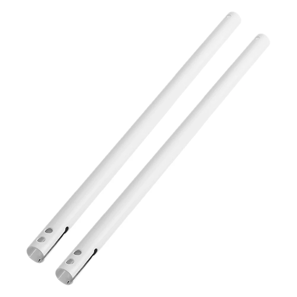 

2pcs Electric Fan Extension Rods Thickened Downrods Hooks Double Hole Connectors White Iron Fans Parts Sloping Ceiling Easy