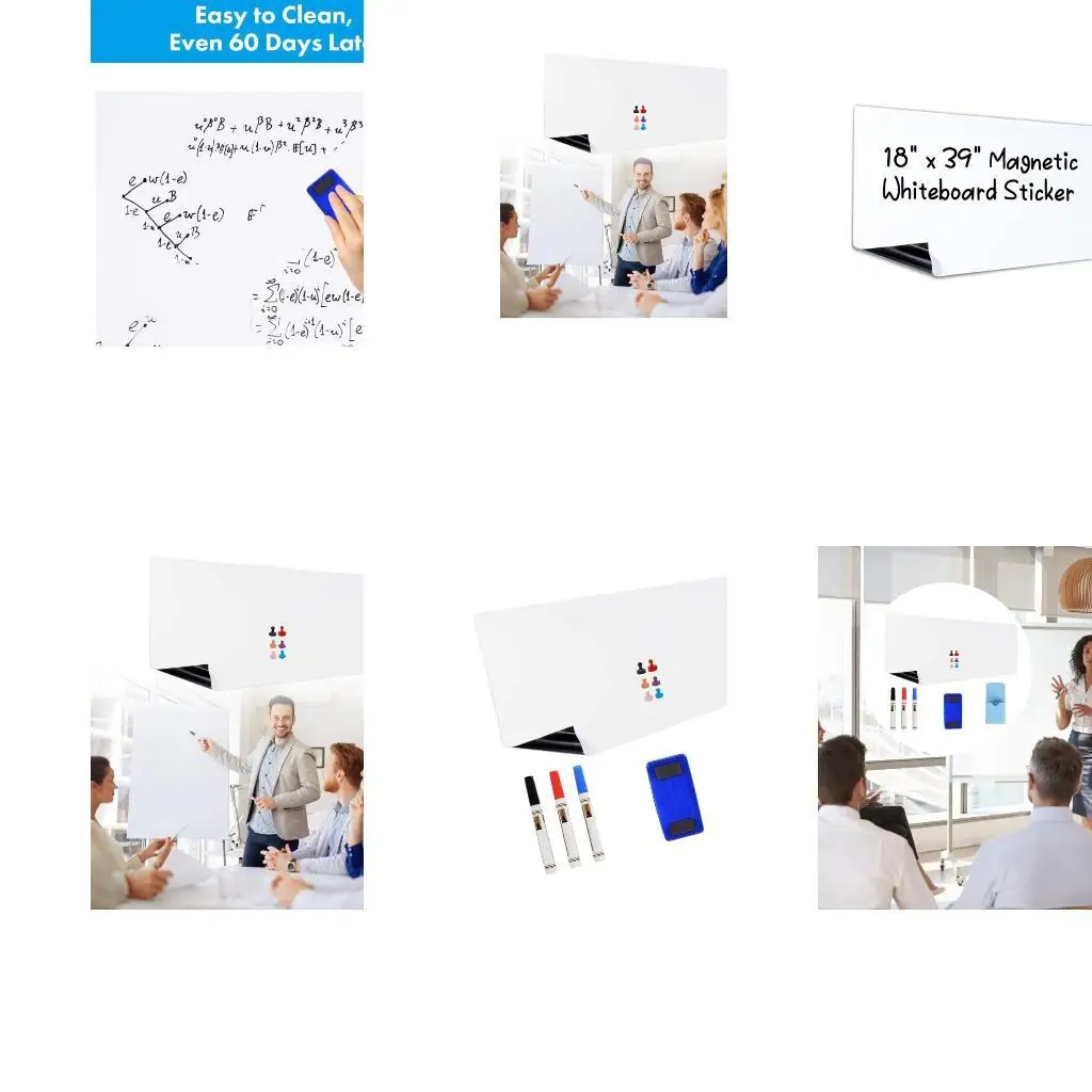 PET Writing Whiteboard Sticker Wall Board 18 x 39 Inch for Task Planning, Classroom Guidance and Family Study Routines Daily