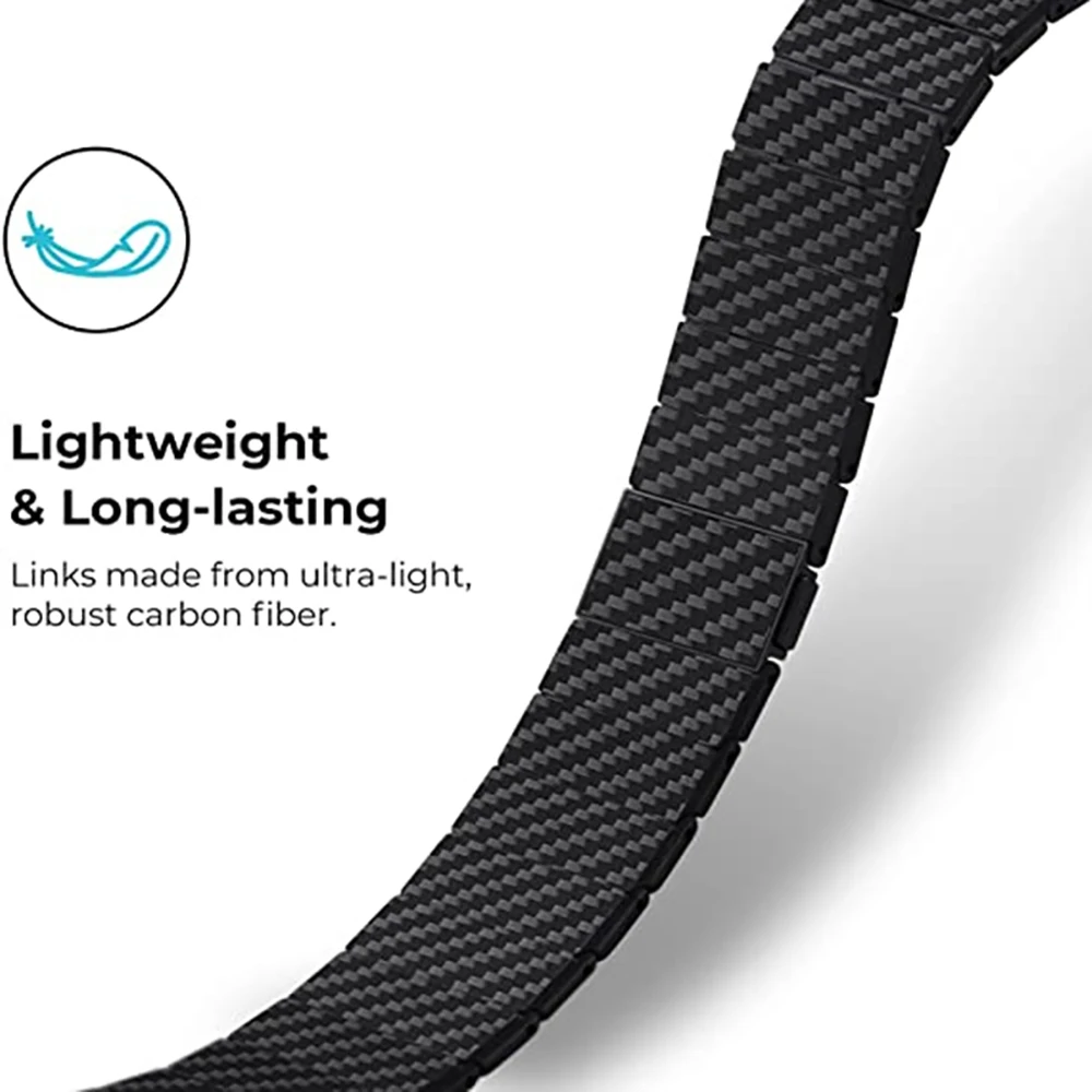 No Gaps Carbon Fiber Strap for Galaxy Watch 5 4 44mm 40mm Band 5pro 45mm Bracelet for Samsung Galaxy Watch 4 Classic 42mm 46mm