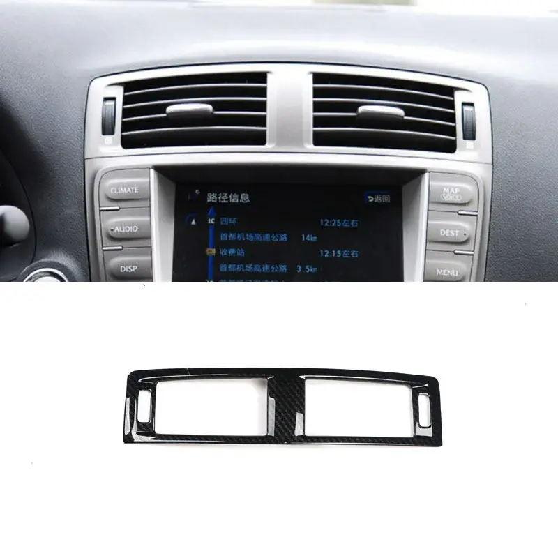ABS Carbon Fiber For Lexus IS250 IS300 2006 2007 2008 2009 2010 2011 Car Accessories Central Air Outlet Vent Frame Trim Sticker 5