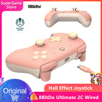 8BitDo Ultimate 2C Wired Gaming Controller For PC Windows 10/11 Steam Deck Raspberry Pi Android  Accessories Hall Effect Joystic