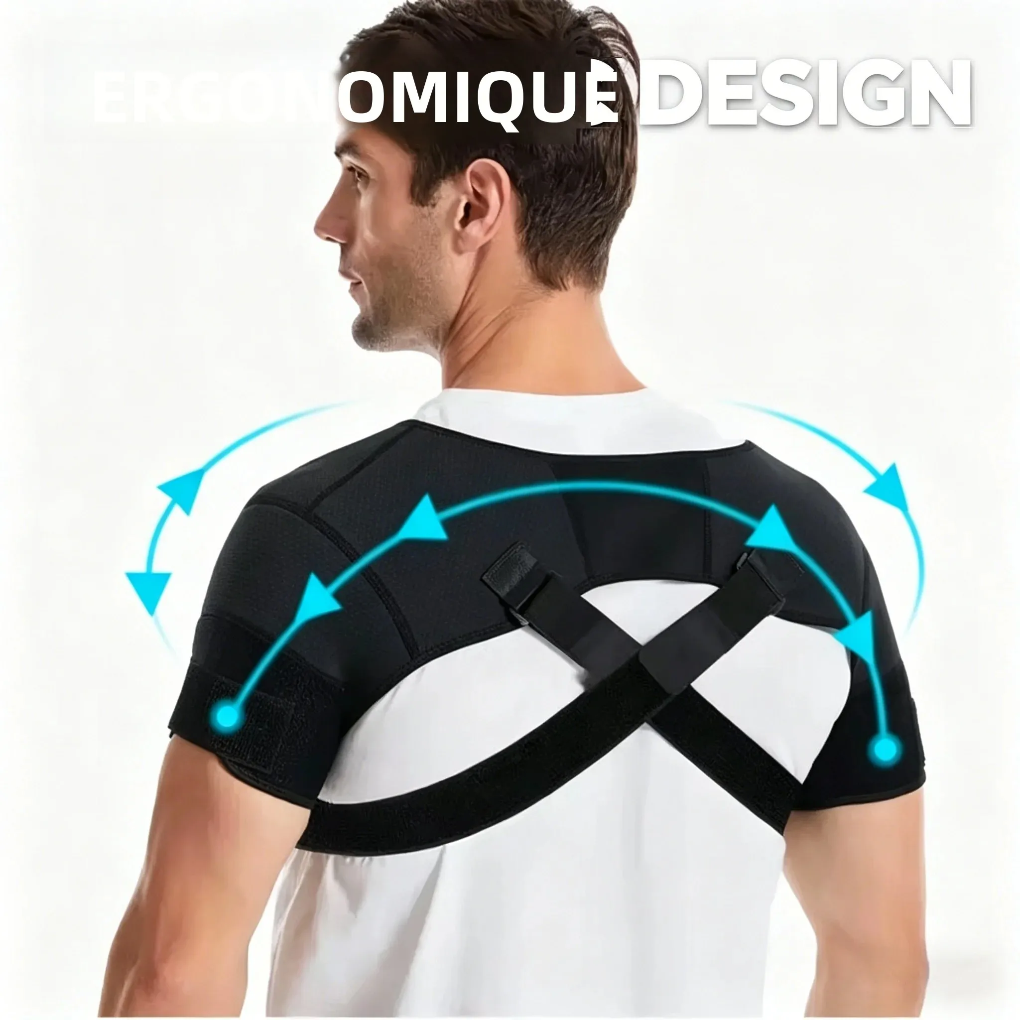 Attelle dorsale réglable en X pour hommes et femmes, redresseur d'épaules respirant pour soulager la cyphose et les douleurs du haut du dos