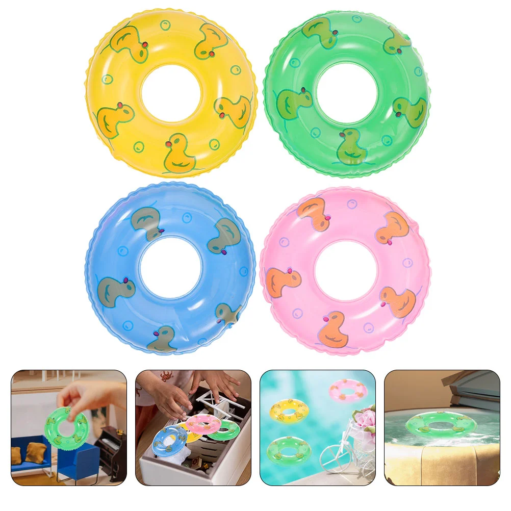 20 Pcs Swimming Ring House Supplies Props Desktop Miniature Photo Decors