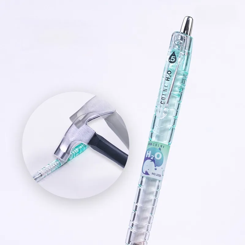 Colin 12PCS Limited Edition Gradient Bottle-Inspired Press Gel Pen Trendy 0.5mm Quick-Dry Water Gel Pen for Students