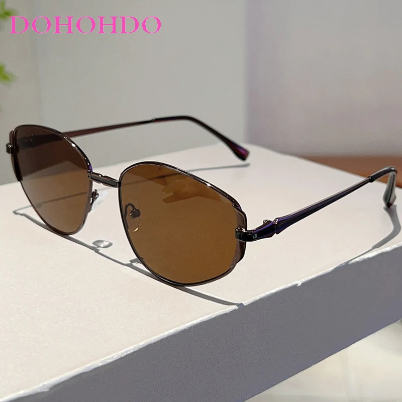 

Vintage Metal Oval Shades Women Luxury Brand Design Sunglasses Driving Fishing Travel Sun Glasses Man UV400 Oculos De Sol Gafas