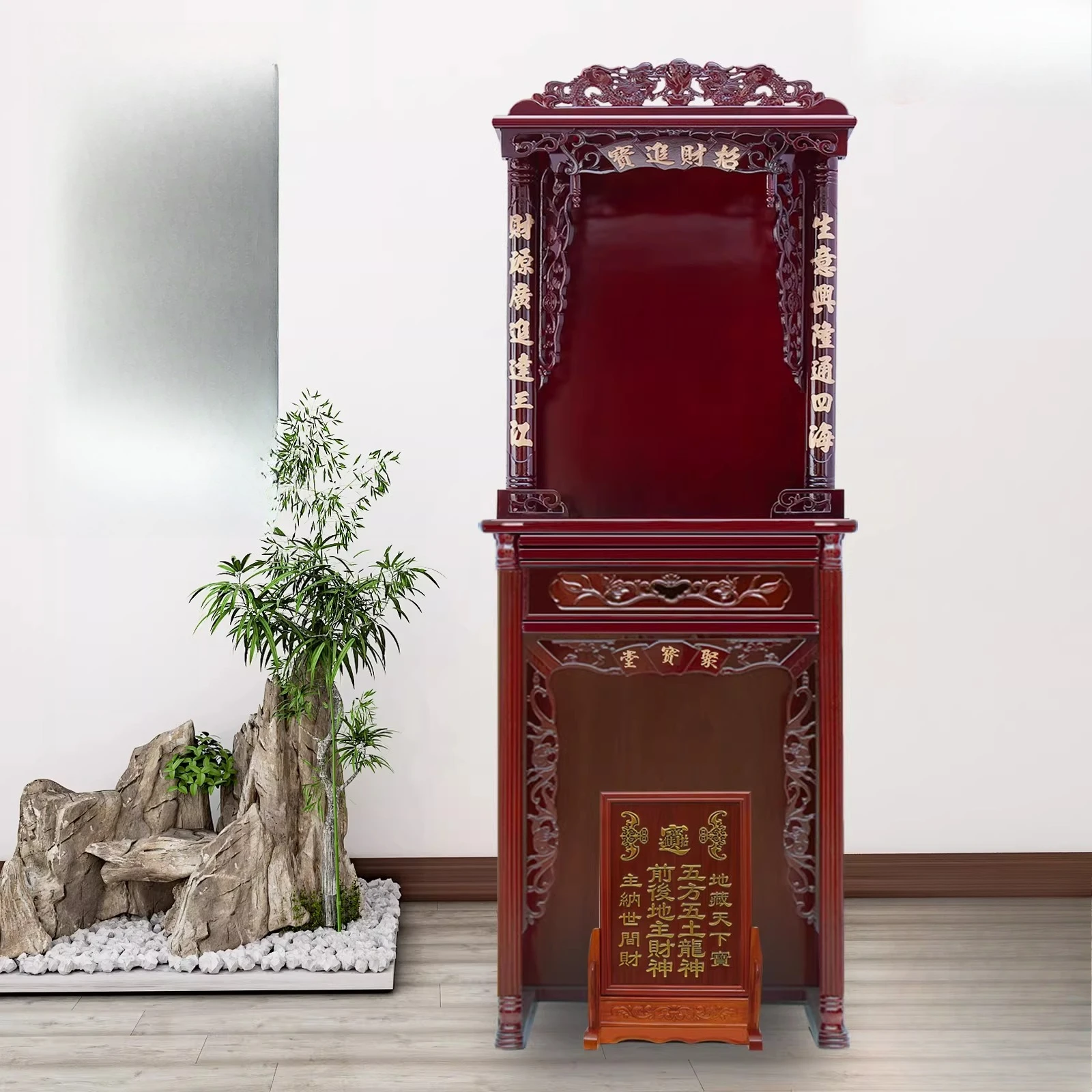 Cz two-layer incense   table for home god of wealth landlord ancestor altar cabinet tibetan buddhist niche standing cabinet