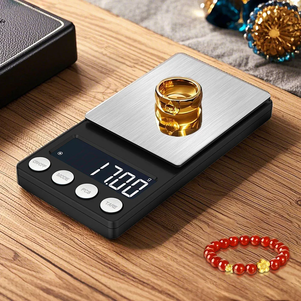 0,1g/0,01g Handheld Digital Waage Balance Waage Elektronische Küchenwaage Edelstahl Tablett LCD Schmuck Gold waagen