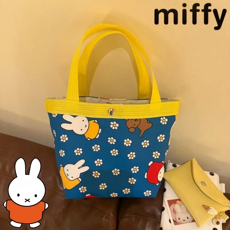 

Cartoon Miffy Rabbit Sweet and Cute Creative Printed Pattern Fashionable Large Capacity Storage Handheld Portable Canvas Bag