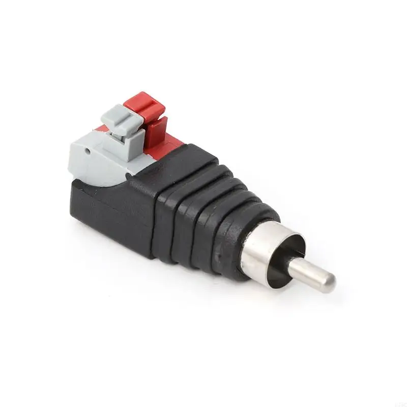 U75C Speaker Wire A/V Cable to o Male RCA Connector Adapter Press Terminal