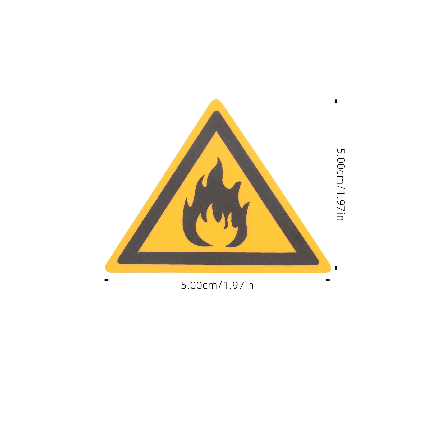 3 Pcs Fire Signs Hazard Warning Stickers Safe Applique Pet Film Decal