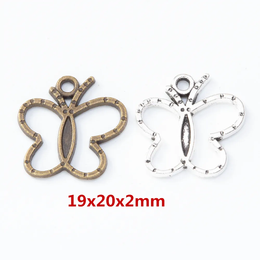

60 pieces (butterfly) vintage zinc alloy charm metal pendant DIY jewelry discovery making accessories 99