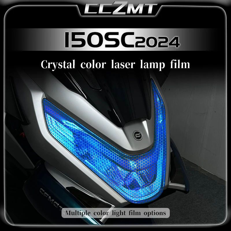 

For CFMOTO 150SC 150 SC SC150 150sc 2024 Honeycomb laser film headlight and taillight film protective stickers accessories