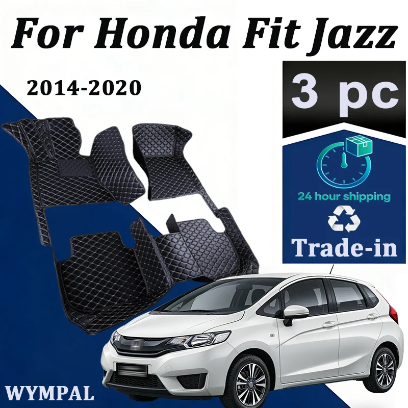 

Автомобильные коврики для Honda Fit Jazz Hybrid GP5 GP6 2014 ~ 2020, водонепроницаемые защитные напольные коврики, автомобильные аксессуары