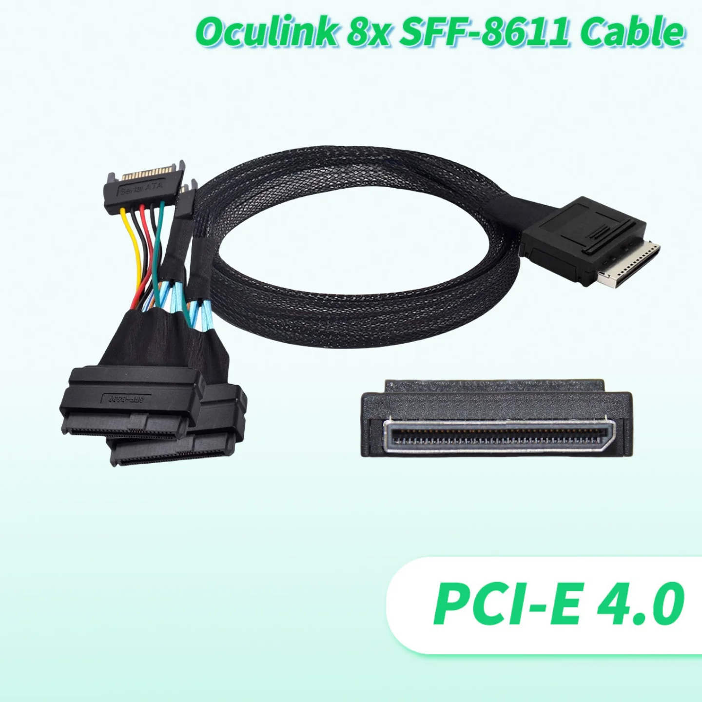 

Oculink 8x SFF-8611 To MiniSAS HD 8643 8087 8654 8611 8i 4i Male To Male Hard Drive Solid State PCI-E Extension Cable 8639 U.2