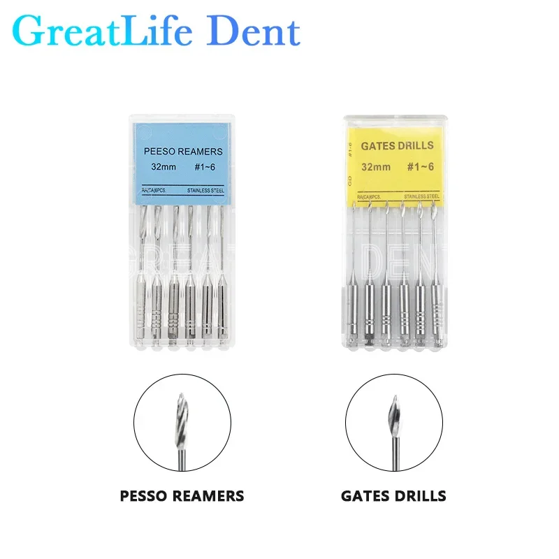 

GreatLife Dent 10box/lots Dental Peeso Reamer Gates Drills 28mm 32mm Endodontic Reamers Drill Burs Endo Files Engine Use