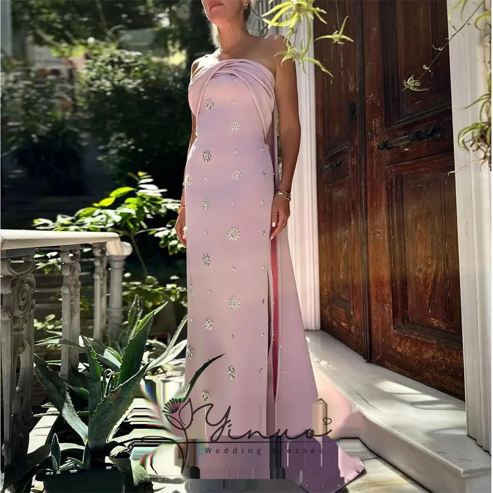 Elegant Party dresses Woman Strapless Long Evening Prom Dresses for Special Occasions Formal Gowns For Dubai 2025