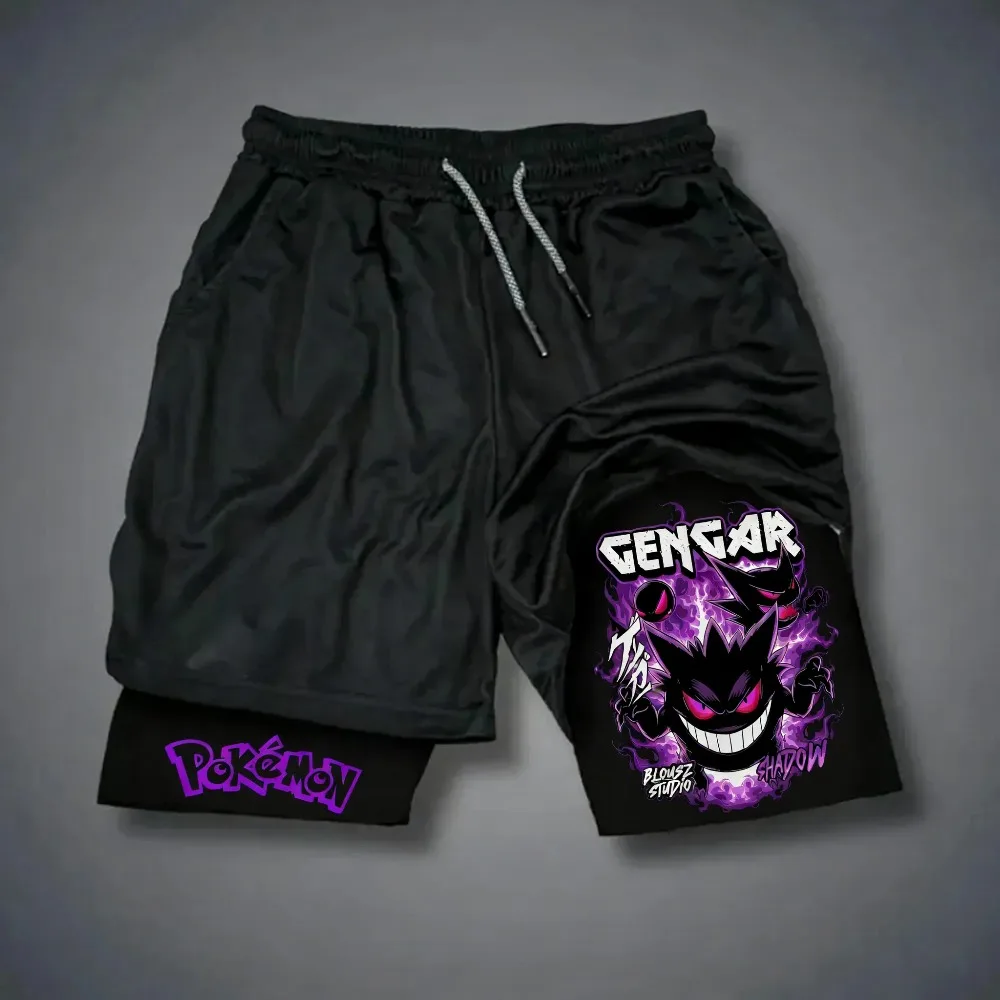 fantasias-de-cosplay-pokemon-gengar-2026-verao-harajuku-anime-estampado-y2k-hip-hop-esportivo-casual-respiravel-shorts-de-camada-dupla