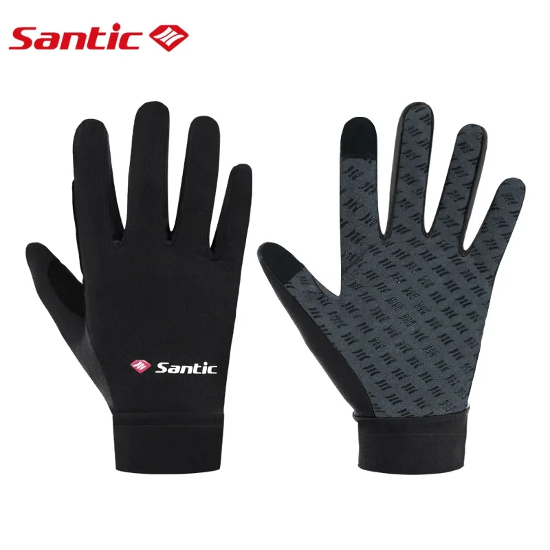 Santic Cycling Gloves Winter Cycling Gloves Keep Warm Touch Screen Cycling Full Finger Gloves W0P079