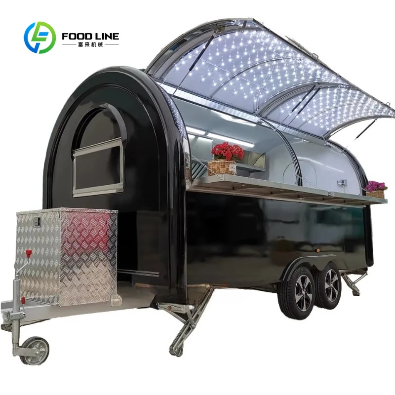 European Standard Food Trailers Round Type Food Trailer Customized Food Truck