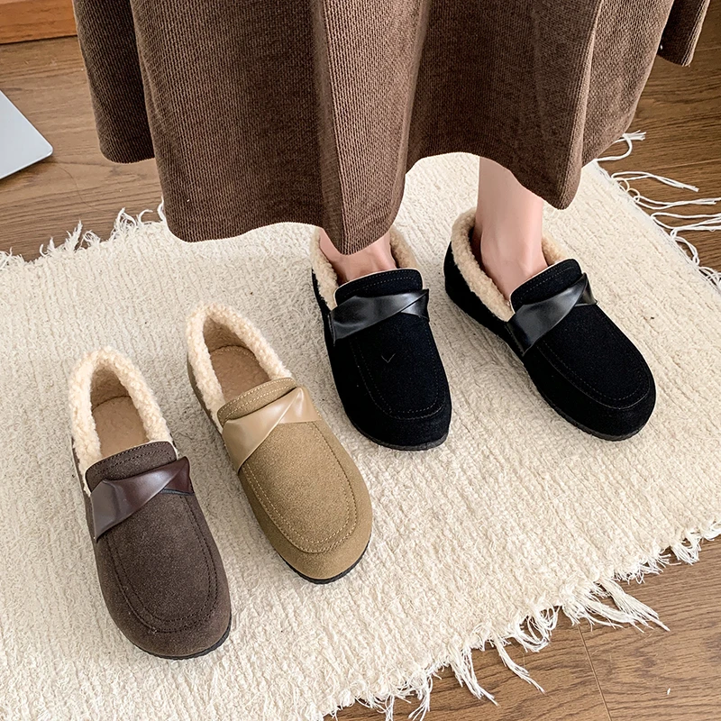 

Теплая материнская обувь в старом Пекине, нескользящая мягкая подошва, модные/удобные зимние ботинки для среднего и пожилого возраста, женская хлопковая обувь