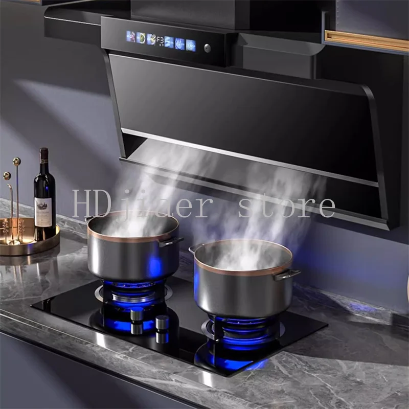 Kitchen Range Hood Large Suction Range Hoods Top Side Double Suction Cooker Hood Wall-mounted Smart Cleaning Smoke Exhaust Hood